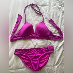 Magenta Pink Kenneth Cole Bikini - Top 32b/c Bottom Small